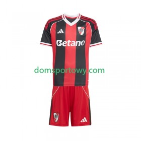 Koszulka CA River Plate Dziecięcy Wyjazdowe Koszulki Piłkarskie 2025-2026 Krótki Rękaw